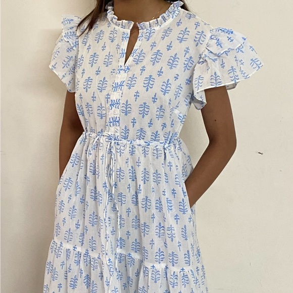 Village Lift block print Gracie dress - Picture 5 of 9